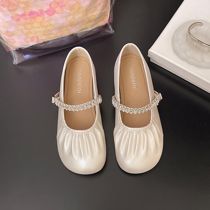 French Mary Jane shoes flat single shoes women's summer 2025 new outer wear skirt soft sole soft surface comfortable women's shoes