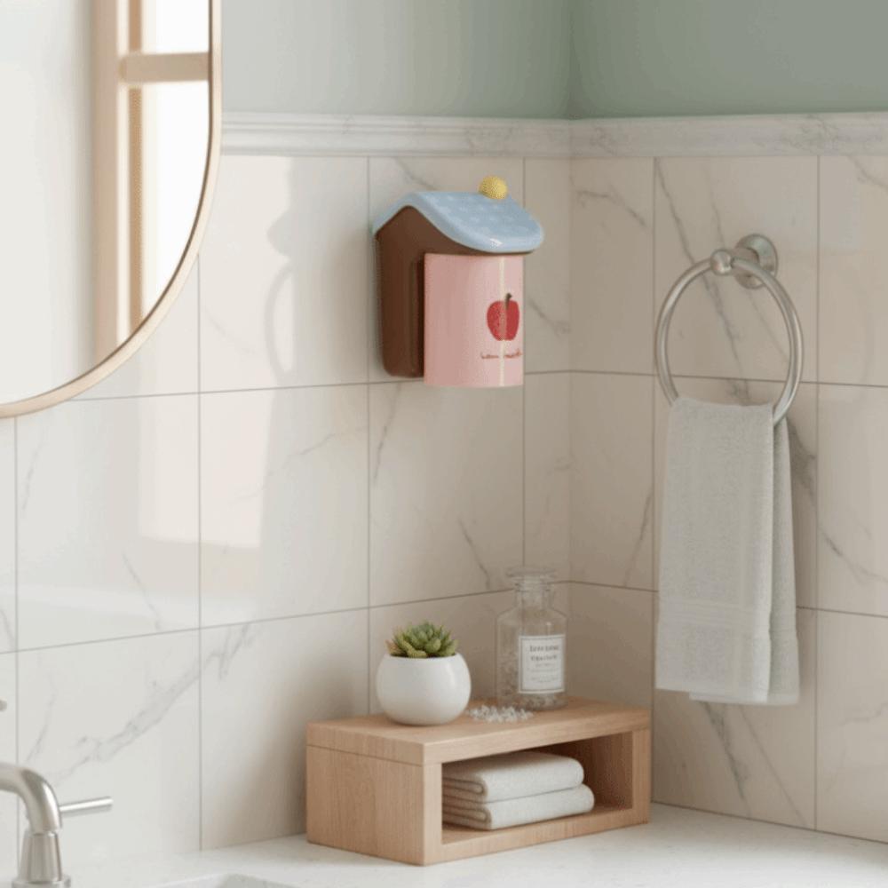 Plastic Toothbrush Cup Holder Magnetic Toothbrush Storage Rack Mouthwash Storage