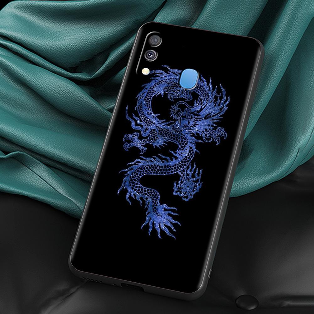 

Черный чехол для Samsung Galaxy A50 A70 A10 A30 A20 A20e, чехол для телефона M32 M51 M31s A40 M30s M11 M12, мягкий чехол с рисунком Бога Дракона Samsung M11