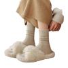 Wool Socks Children'S Twist Retro Trendy Simple Solid Color Medium Tube Socks Gray Thickened Stacking Socks