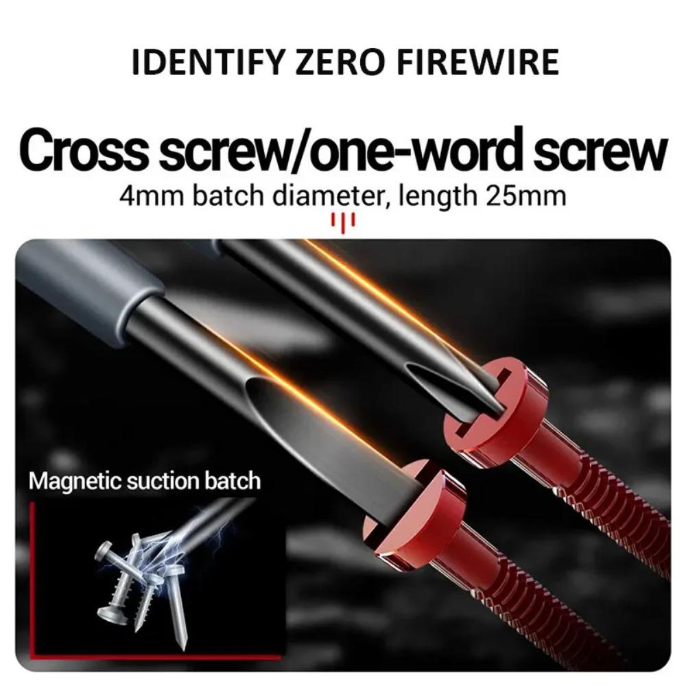2pcs Word/Cross Electrician Screwdriver 12-220V Voltage Tester Pen AC/DC Induction Insulated Electricians Screwdriver Hand Tools