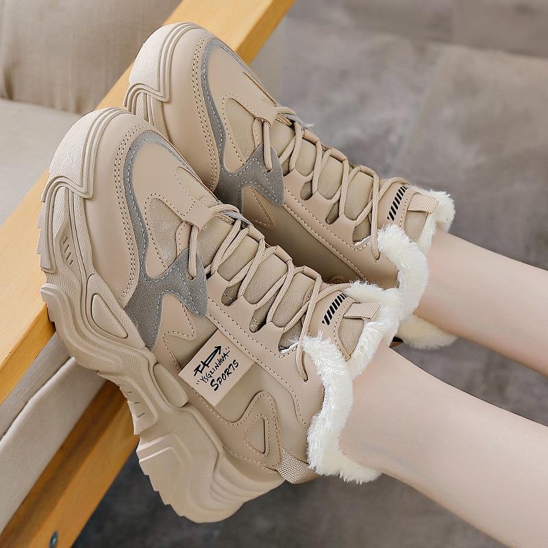 

Бархатные высокие туфли Спортивная обувь Хлопковая обувь 40 хаки