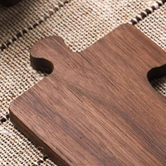 Ahşap Yapboz Bardak Altlığı Vintage Yapboz Şeklinde Çiftlik Evi Kahve Masası Dekorasyonu İçin Bardaklık Bar Aksesuarları