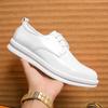 Autumn New Pointed Toe Patent Leather Lace-up Formal Casual Men's Shoes, Large Size.