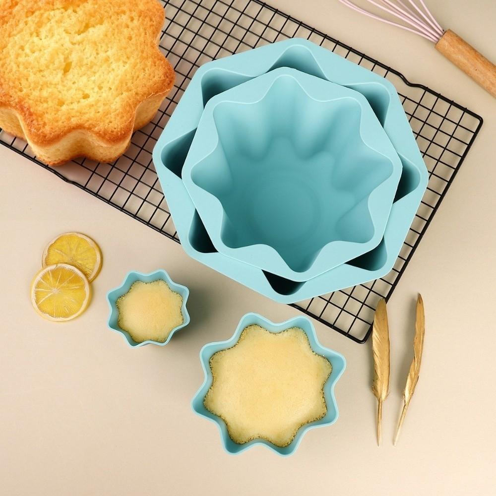 4PCS/SET High Temperature Resistant Baking Mold Silicone Flan Pan Mold Pastry Utensil