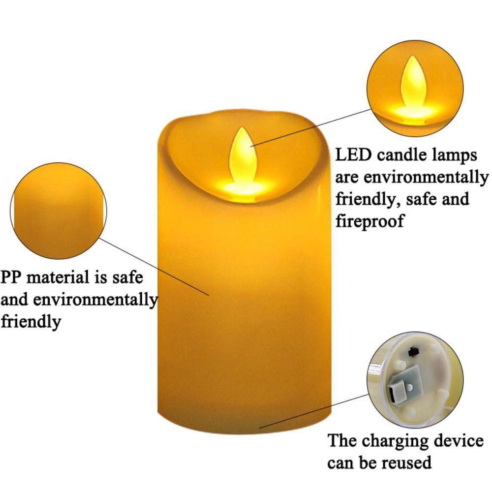 Creative Warm Glowing Candles Flameless Swing Flameless Candles Decorative Props