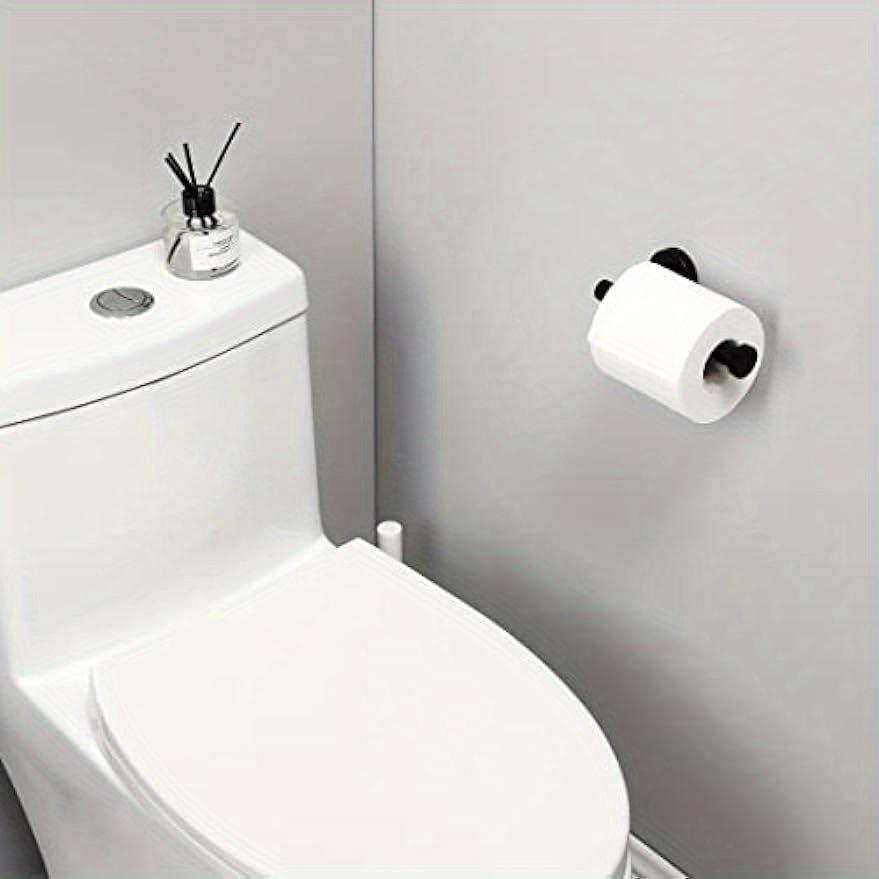 Black Toilet Paper Holder, Bathroom Paper Towel Holder, Paper Roll, Stainless Steel, Wall Mounted, Matte Black