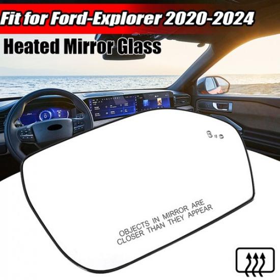 Passenger Side Mirror Glass Fits Explorer 2020– 2025 Heated with Blind Spot BLIS