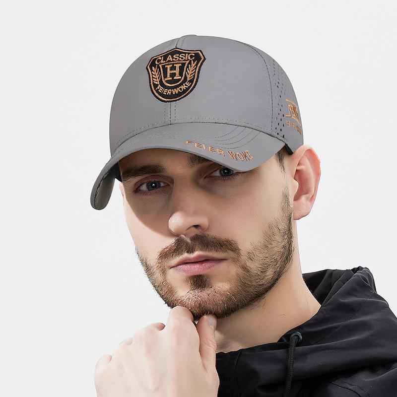 Northwood Summer Letters Embroidered Quick Drying Baseball Cap for Men Women Mesh Cap Hardtop Black Rubber Insulated Breathable Hat