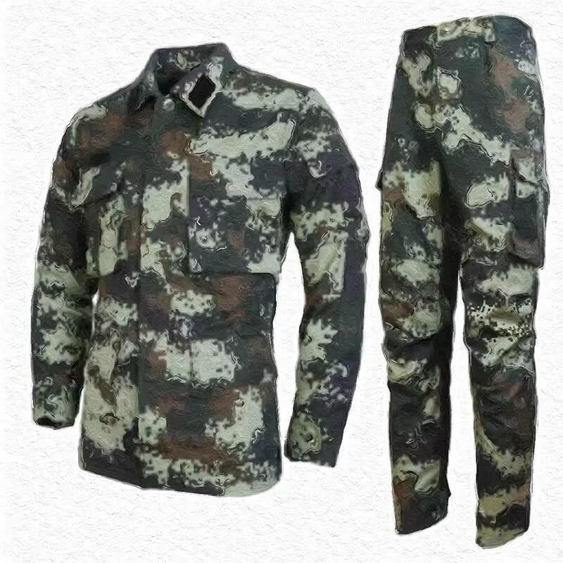 Camouflage Short Sleeve Military Training Uniform Set