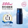 Atlas ARW-351NV Vacuum Insulated Water Bottle, 350ml Capacity, Ultra-Lightweight, One-Touch Design, Japan's Lightest, Navy Blue, Airist, for Hot Water
