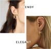 Yesteel 9 Pairs Gold Hoop Earrings for Women,Gold Plated Chunky Hoop Earrings Set for Women Hypoallergenic Thick Lightweight Earring for Womens