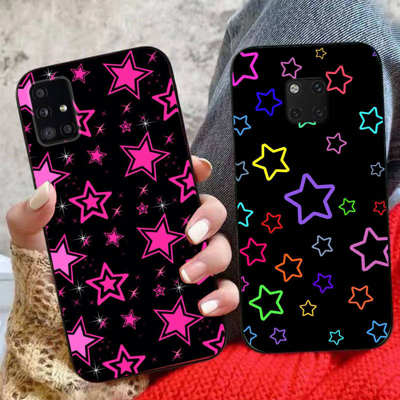 DK-119 Starry sky Silicone Case For iPhone 15 14 Xiaomi POCO M6 F6 Redmi Note 13 12 13C 8 9 Samsung S24 S23 S22 S21 FE Pro Plus Ultra