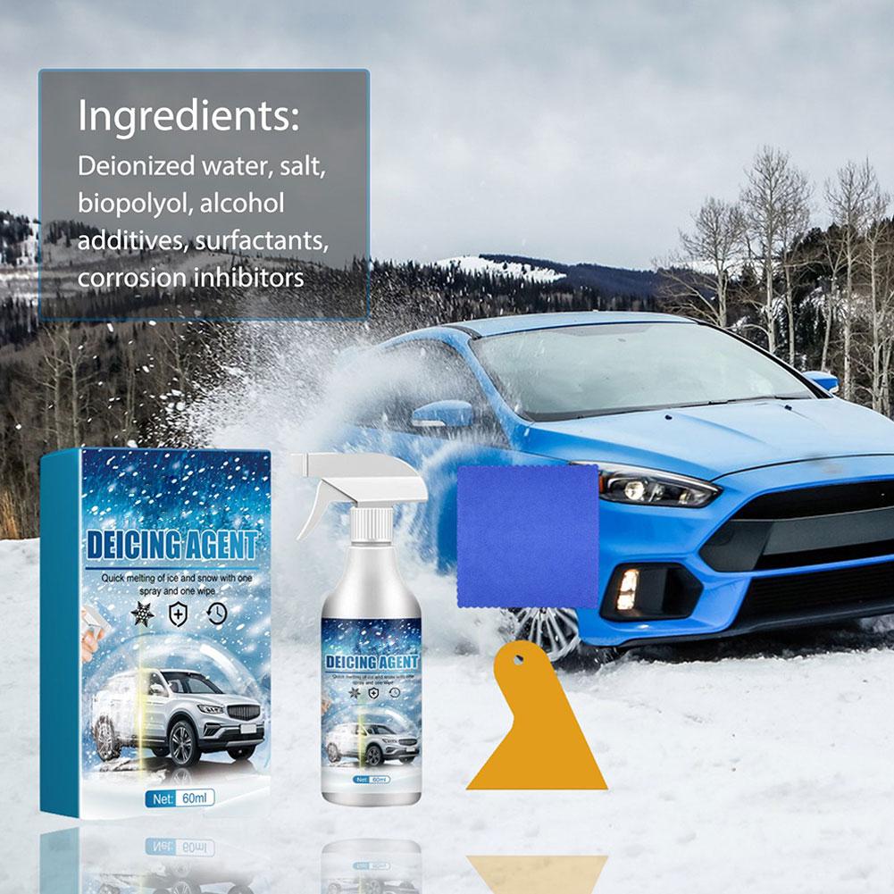 Ice Melting Spray Windshield Deicer Spray For Cold Weather Convenient Solution Fast Penetration Hassle-free Use Q3Q9