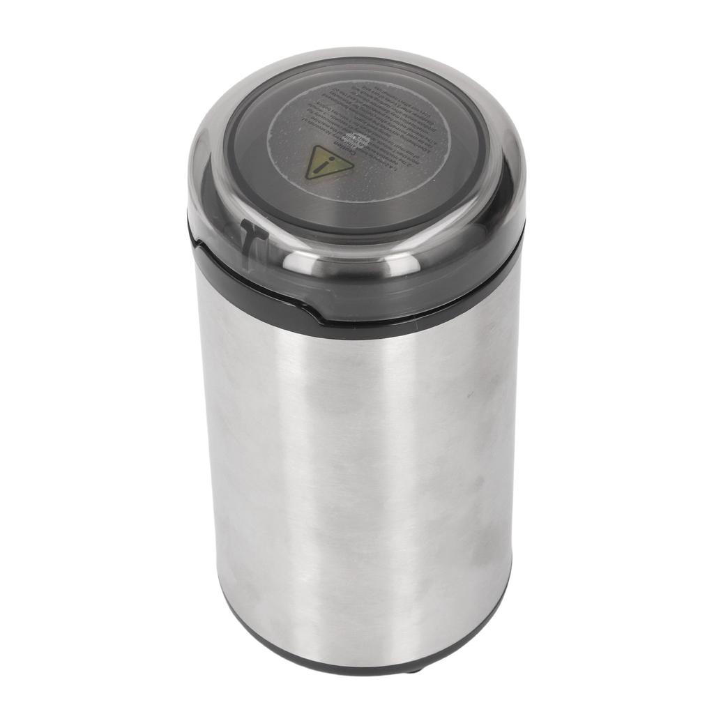 Elektrische Kaffeemühle 304 Edelstahlmesser Kaffeebohnen Mahlwerk 200W mit transparentem Deckel