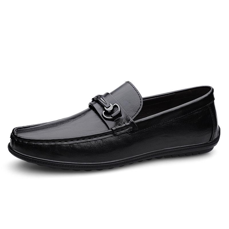 Men s Genuine Leather Slip-On Driver Shoes - Spring Casual Korean Style 43
