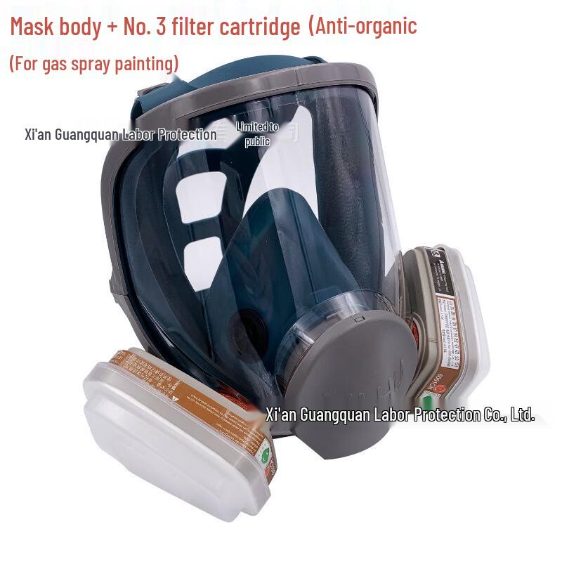 SANSHENG Silicone Full Face Gas Mask with Filter Standard