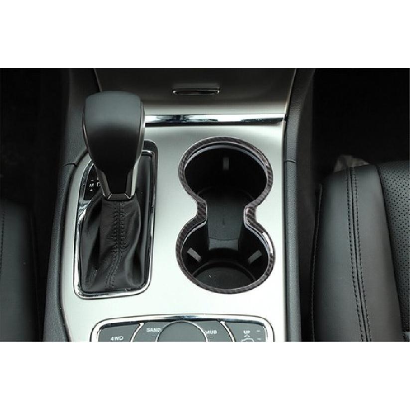 Front Gear Shift Cup Holder Cover Trim Ring for Jeep Grand Cherokee 11-21 Carbon