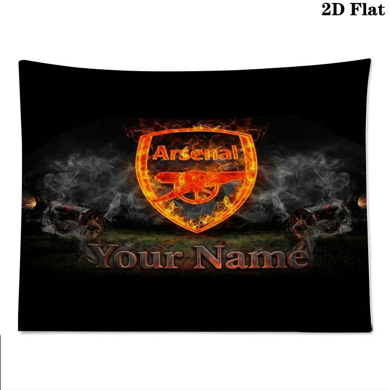 Arsenal F Custom Name Wall Tapestry Aesthetic Wall Hanging Printed Fabric Blanket Decorative Tapestries for Bedroom Living Room Home Decor