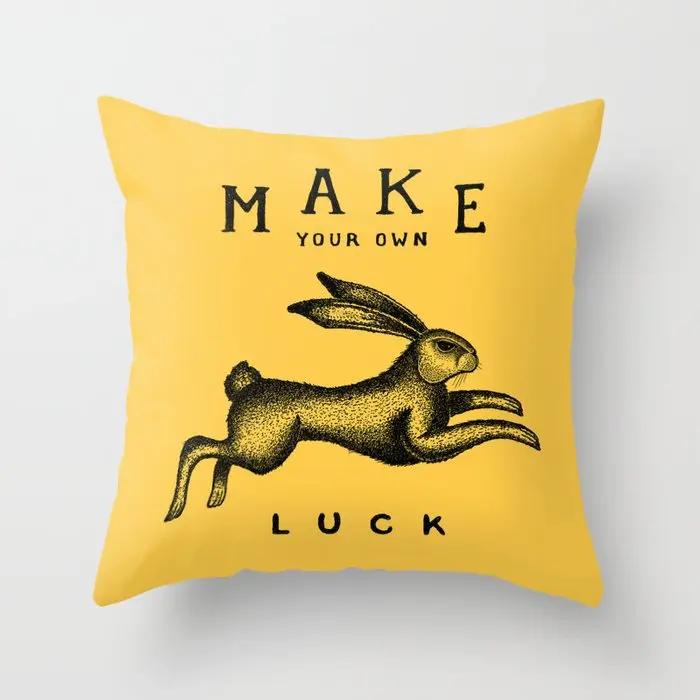 Summer Fashion Fresh Yellow Cute Pillows Case Geometry Floral Cushion Case Modern Decorative Throw Pillows for Bed Sofa Couch