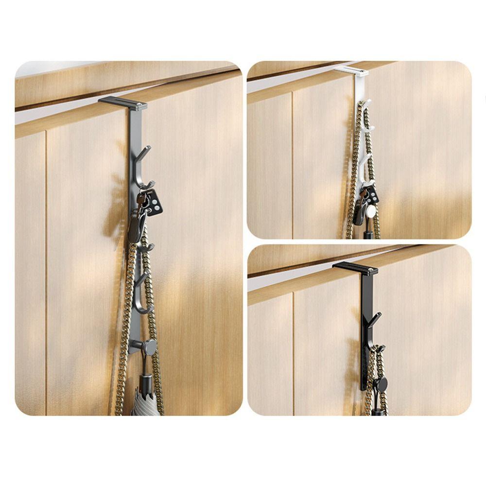 Wall-mounted Door Hanger Hooks Adjustable Door Hooks Hanging Rack  for Clothes Bag Caps Purse