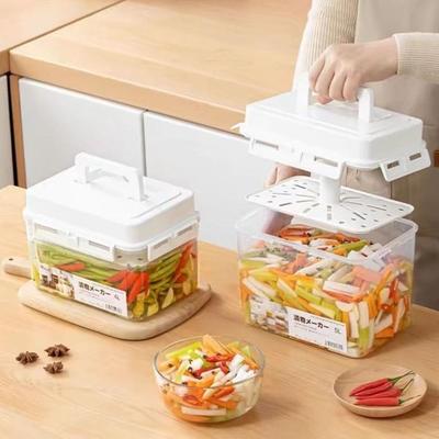 Obdélníková nádoba na kimchi 5 L Box na uchování čerstvosti Přenosná nádoba na skladování fermentovaných potravin Spíž