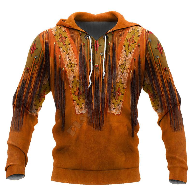 

Мужская толстовка Удобная и повседневная 3D цифровая индийская печать Худи 5XL