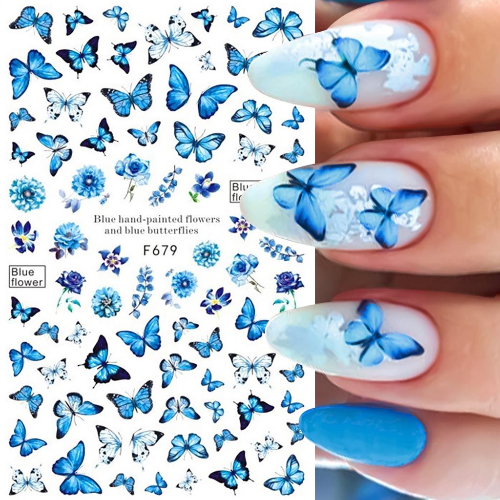  Pattern Butterfly Watercolor Theme Self Adhesive Decorative  Sticker