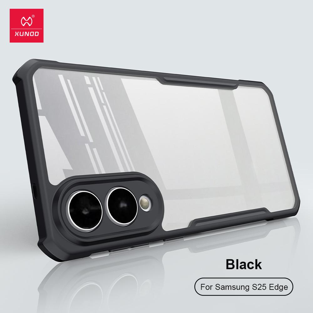 

XUNDD For Samsung Galaxy S25 Edge Case Transparent Phone Cover Airbag Shockproof Bumper Protective Cases Luxury Casing For Samsung Galaxy S25 Edge чорний