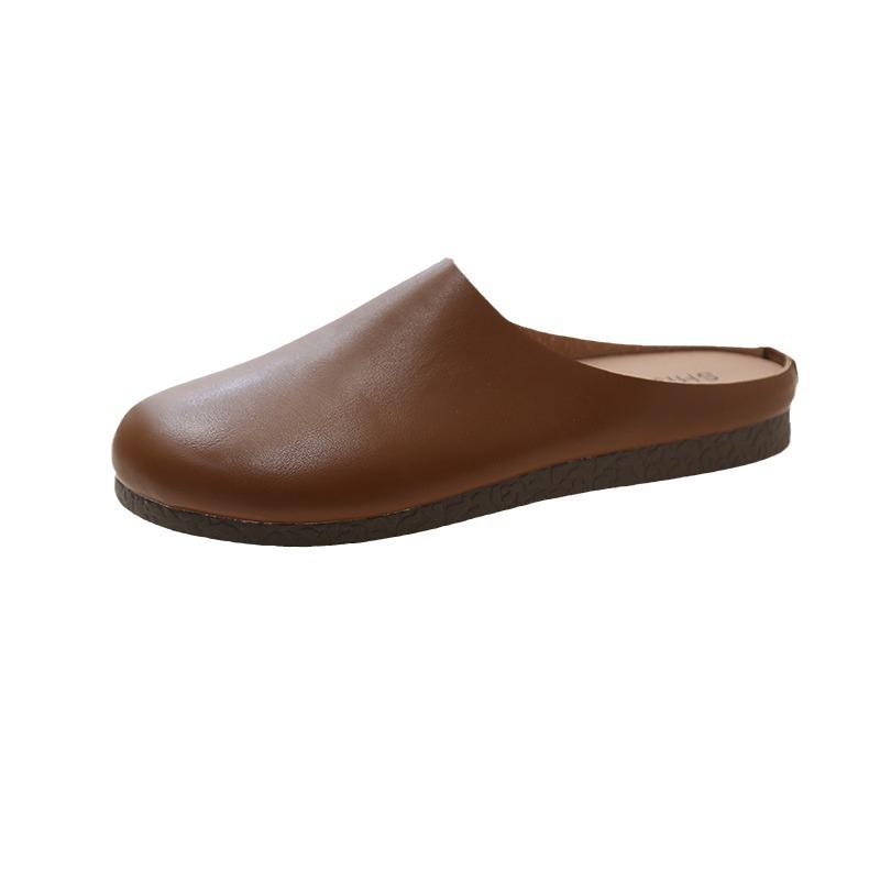 Baotou half slippers women's outer wear 2024 new spring and summer one-pedal lazy shoes casual soft-soled single shoes Muller shoes