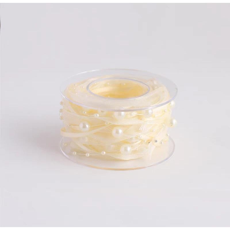 10 yards Rotolo di nastro di organza di colore pieno con bordo ondulato a coda di pesce per bouquet di fiori, regali, confezioni, decorazioni per feste di nozze