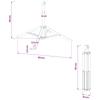 Umbrella Stand White Steel for 25 32 mm Pole