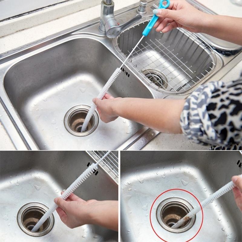 Drain Unblocker Flexible Cleaner Hair Clog Sink Plug Hole Remover Tool 20/"