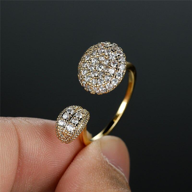 Witte zirkoon vierkante steen verlovingsring Boho goud zilver kleur trouwring mode kristal opening verstelbare ringen voor vrouwen