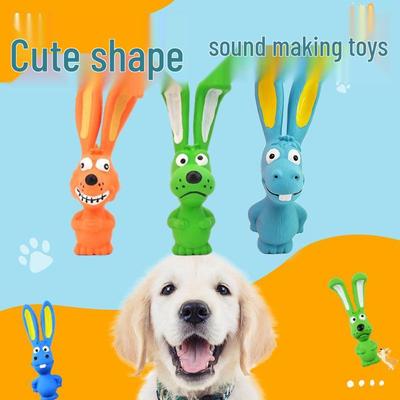 Long-Eared Durable Squeaky Latex Dog Toy for Teeth Cleaning