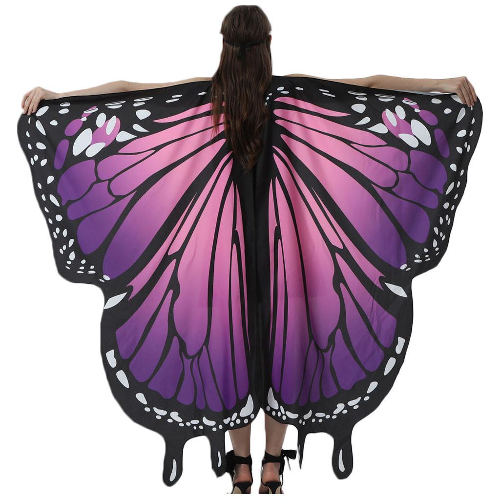 Women Butterfly Shawl Lady Cape Costume Accessory