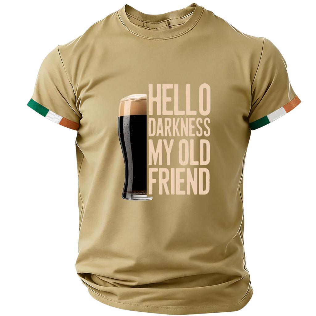 Чоловіча повсякденна футболка з круглим вирізом та коротким рукавом