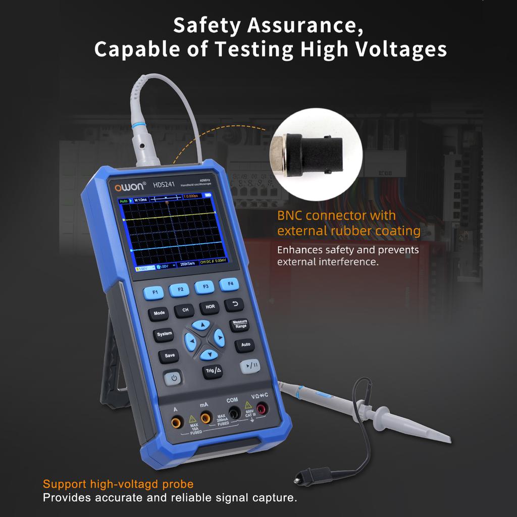 2 In 1 Oscilloscope Multimeter Multifunctional Digital Oscilloscope 1CH 250MSa S Sampling Rate 40MHz Bandwidth for