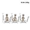 Halloween Skeleton Resin Figurines Set of 3 Sitting Skeletons with Pumpkin Heads Decorative Statues for Seasonal Tabletop Display or Shelf Decoration