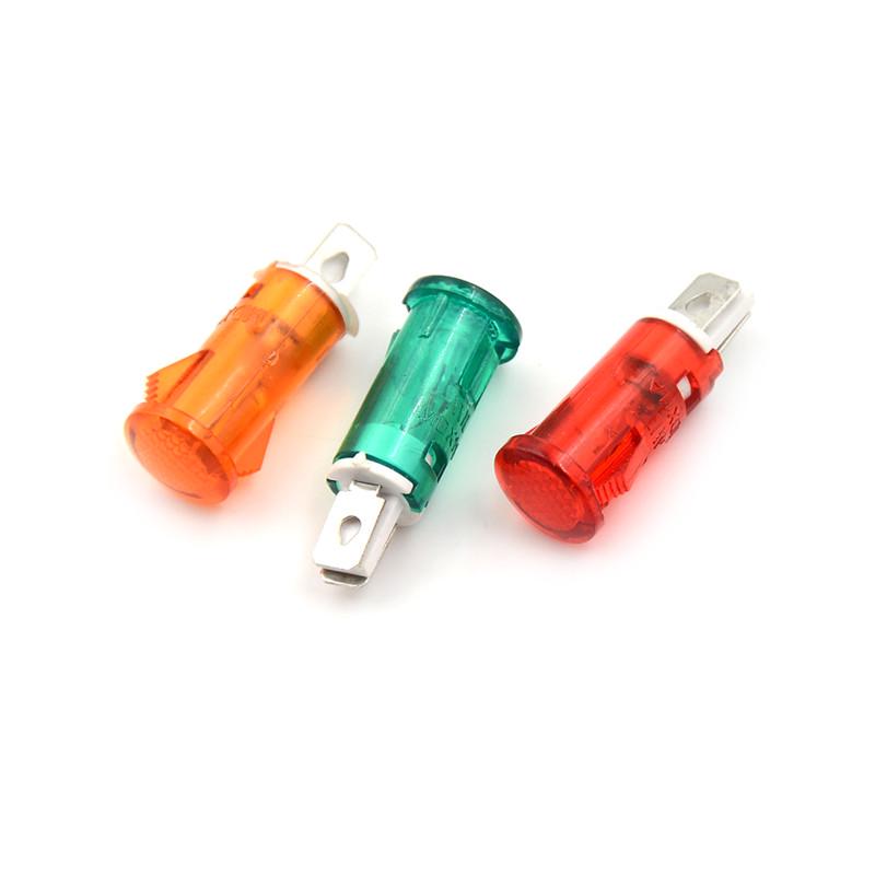 10Pcs Signal Lamp 10Mm Red Green Yellow Lamp Indicator Light 12V 24V 220V