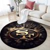 San Francisco 49ers2, Rond Vloerkleed, Tapijt voor Woonkamer Slaapkamer Bank Speelkamer Decoratie, Antislip Vloermat
