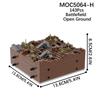 MOOXI Military Series MOC Bricks WW2 Trench FortressBattlefield Scene Set Compatible Wars Action Figure Blocks Toys Gift MOC5064