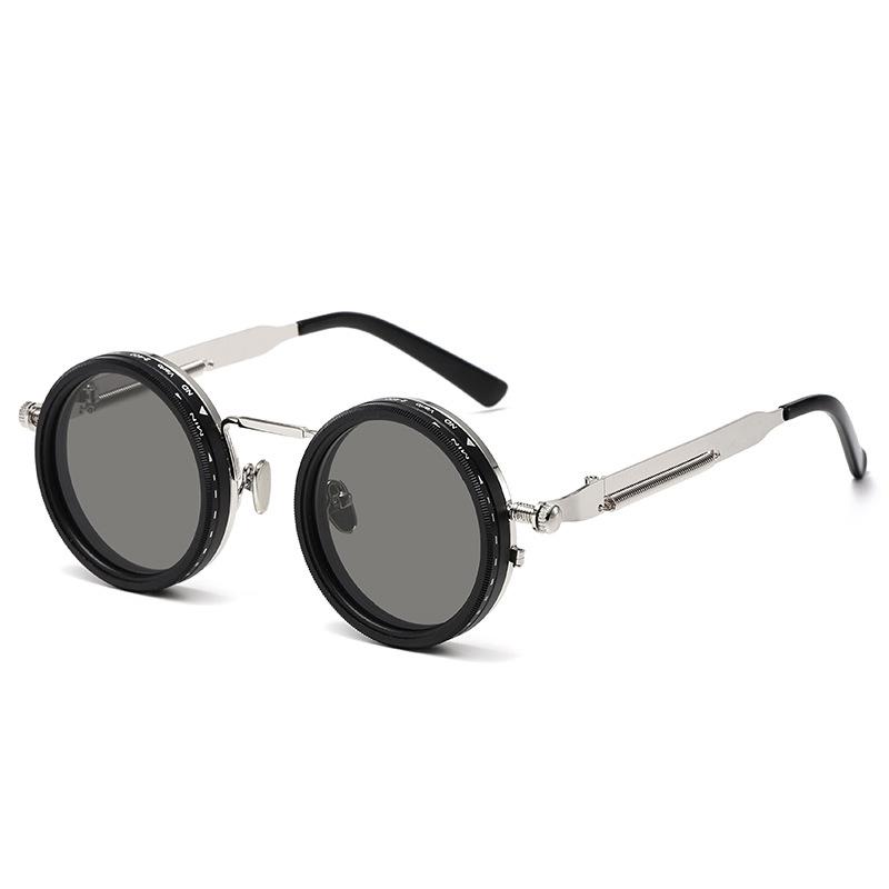 Brand Punk Polarized ND9 Adjustable Dimming Sun Glasses Men Women Round Sunglasses Men's Fishing Eyeglasses Outdoor Shades UV400