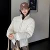 European and American hot girls small high-waisted hooded cotton clothes women's winter new small short warm cotton-padded coat