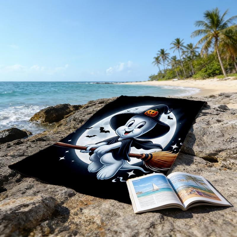 1pc Casper2 Beach Towel, Beach and Seaside Swimming Pool Equipment, Fashion Pattern, Rectangular, Travel Essentials