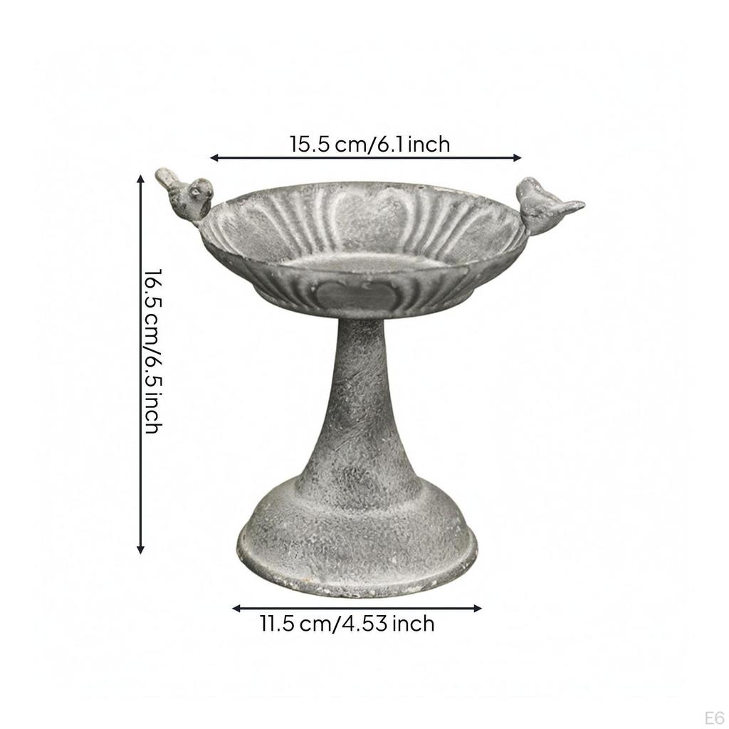 Decorative Iron Planter Ornamental Footed Vase Matte VintageStyle Light Gray C High Foot