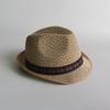 Classic Panama Summer Straw Hat Short Brim Trilby Flat Hat for Men Women Homburg Church Jazz Hat Party and Dance Hall Venues