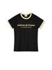 LA MAISON STUDIO Essential Logo Slim Fit Short Sleeve T-Shirt Black Yellow (Fcg2Ts772W)