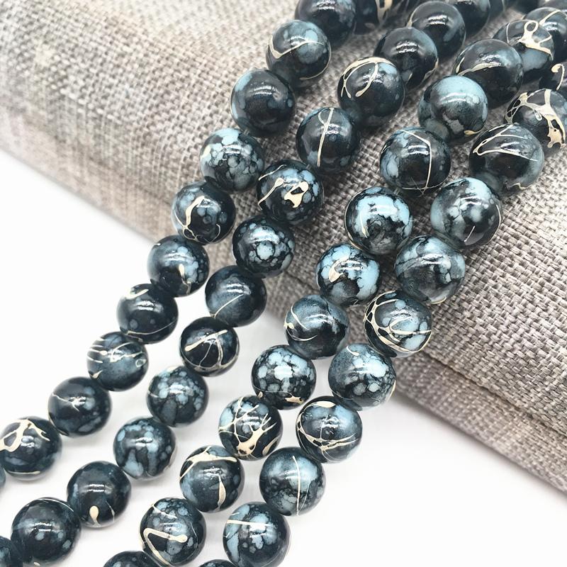 New 4/6/8mm Charm Double Salad Glass Beads Loose Spacer Beads for Jewellery Making Diy Bracelets Necklace Accessories