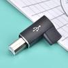 Угловой переходник Адаптер SUNROZ USB Type-C Female - USB Type B Male Black (металл) (A48623)